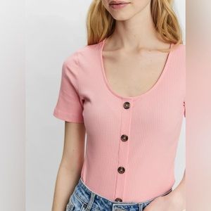 VERO MODA HELSINKI RIBBED TOP XL